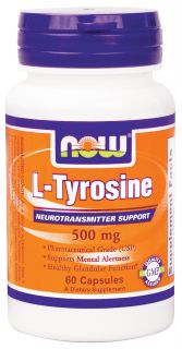 NOW Foods   L Tyrosine Free Form 500 mg.   60 Capsules