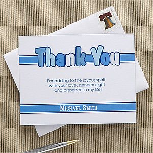 Personalized Communion Thank You Cards for Boys
