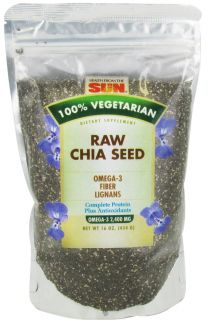 Health From The Sun   100% Vegetarian Raw Chia Seed   16 oz.