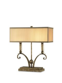 Windfall 2 Light Desk Lamps in Antique Silver Leaf 6326