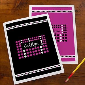 Personalized School Folders for Girls   Just Her Style