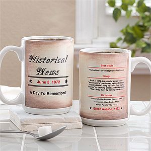 Personalized Large Coffee Mugs   The Day You Were Born