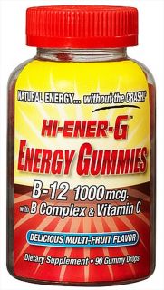 Windmill Health Products   Hi Ener G Gummies B 12 with B Complex & Vitamin C Berry   90 Gummies