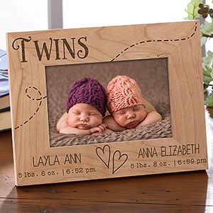 Personalized Twins Picture Frames   4x6
