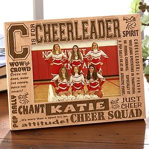 Personalized Cheerleader Picture Frame   4x6 Photo