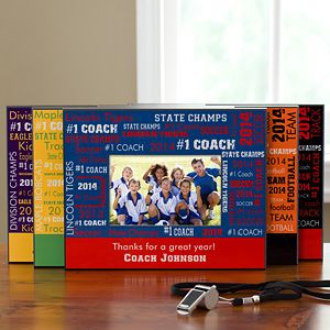 Personalized Sports Coach Picture Frames