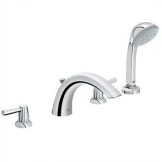 Grohe Arden 4 Hole Roman Tub Filler with Hand Shower   Infinity Brushed Nickel
