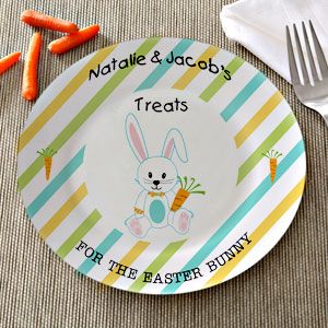 Personalized Easter Plate   Treats For The Easter Bunny