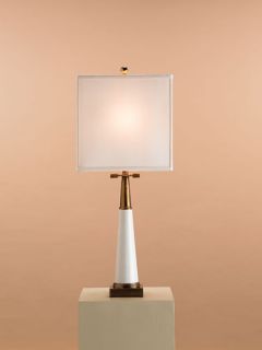 Signature 1 Light Table Lamps in White/Antique Brass 6442