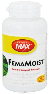 Natural Max   FemaMoist Female Support Formula   60 Capsules