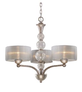 Alexis 3 Light Chandeliers in Antique Silver 20008/3