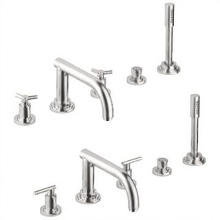 Grohe Atrio Roman Tub Filler with Hand Shower   Infinity Brushed Nickel