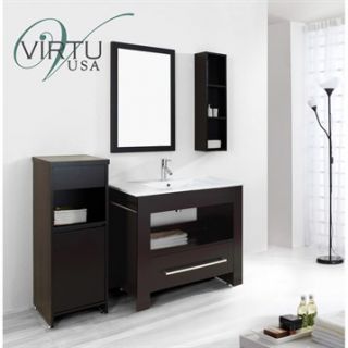 Virtu USA Masselin 40 Single Sink Bathroom Vanity Set   Espresso