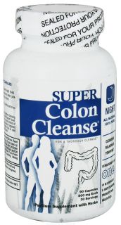 Health Plus   Super Colon Cleanse Night Formula 500 mg.   90 Capsules