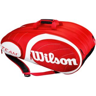 Wilson Team 12 Pack Bag Red/White Wilson Tennis Bags