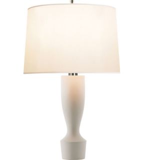 Barbara Barry Bodice 1 Light Table Lamps in Plaster White BBL3012WHT S