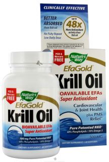 Natures Way   Krill Oil 500 mg.   60 Softgels Lucky Deal