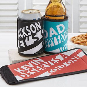 Fathers Day Gifts    Personalized Can & Bottle Wraps   You Name It