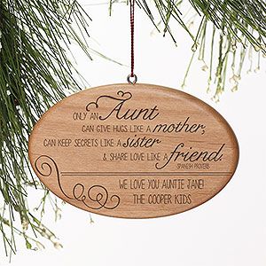 Personalized Family Christmas Ornaments   Special Aunt