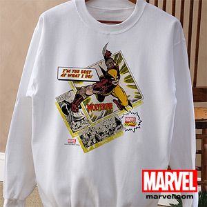 Marvel Comics Personalized Superhero Sweatshirts   Wolverine, Hulk, Captain Ame