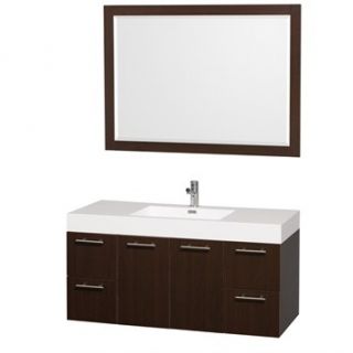 Amare 48 Wall Mounted Bathroom Vanity Set with Integrated Sink by Wyndham Colle