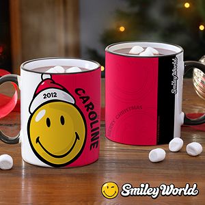 Personalized Kids Christmas Mugs   Smiley Face