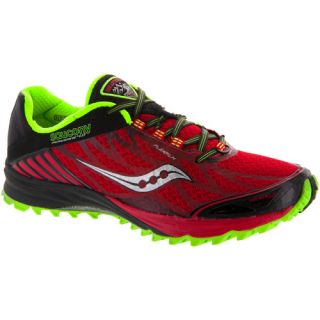 Saucony Peregrine 4 Saucony Mens Running Shoes Red/Black/Green