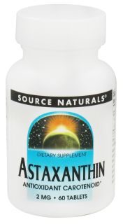 Source Naturals   Astaxanthin Antioxidant Carotenoid 2 mg.   60 Tablets