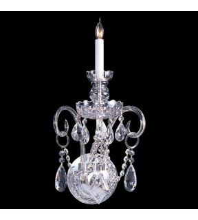 Traditional Crystal 1 Light Wall Sconces in Polished Chrome 1141 CH CL MWP