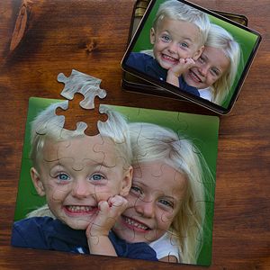 Personalized Photo Kids Puzzle with Keepsake Tin   Horizontal