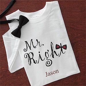 Personalized Wedding T Shirt   Mr. Right