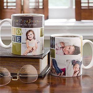 Personalized Photo Fun For Him Coffee Mugs   Four Pictures