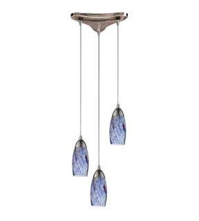 Milan 3 Light Pendants in Satin Nickel 110 3BL