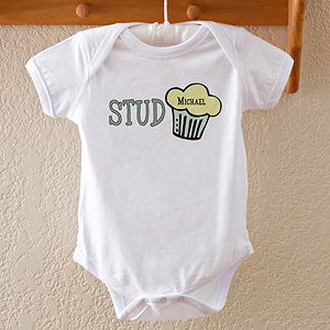 Personalized Baby Bodysuit   Stud Muffin