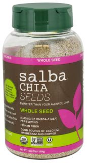 Salba Smart   Organic Salba Chia Whole Seeds   16 oz.