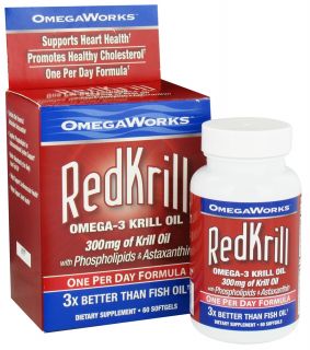 Windmill Health Products   OmegaWorks Red Krill   60 Softgels