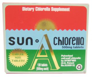 Sun Chlorella   Dietary Chlorella Supplement A 500 mg.   120 Tablets