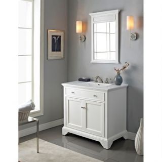 Fairmont Designs 36 Framingham Vanity with Integrated Sink Option   Polar White