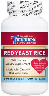 Traditional Supplements   Red Yeast Rice Dietary Supplement 600 mg.   240 Capsules