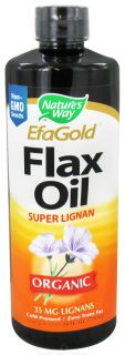 Natures Way   Organic Liquid Flax Oil Super Lignan   24 oz.