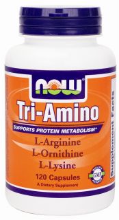 NOW Foods   Tri Amino Arginine/Ornithine/Lysine   120 Capsules