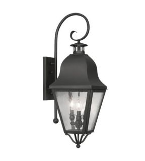 Amwell 3 Light Outdoor Wall Lights in Black 2555 04