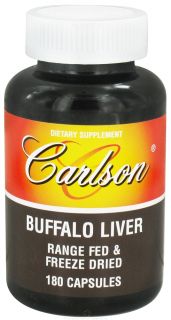Carlson Labs   Buffalo Liver 500 mg.   180 Capsules