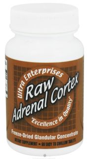 Ultra Enterprises   Raw Adrenal Cortex 200 mg.   60 Tablets