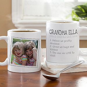 Personalized Grandma Photo Coffee Mugs   Definition Of Grandma