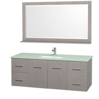 Centra 60 Single Bathroom Vanity Set by Wyndham Collection   Gray Oak