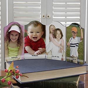 Quadruple Photo Personalized Folding Plaques