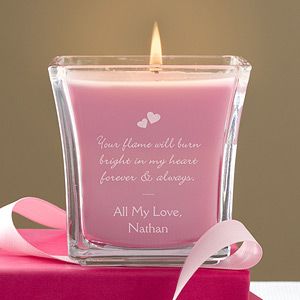 Personalized Scented Candle   Flame of Love