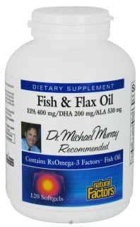 Natural Factors   Dr. Murrays Fish & Flax Oil   120 Softgels