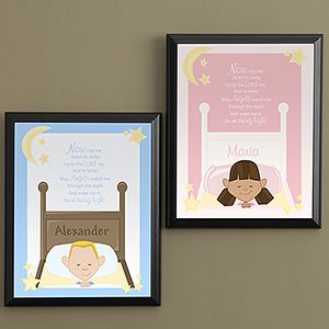 Personalized Bedtime Prayer Wall Plaque for Kids